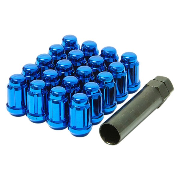 Muteki Closed End Lug Nuts - Blue, 12 x 1.25 in.