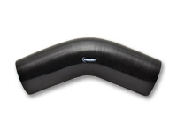 4 in. Inlet 45 deg 4 Ply Reinforced Silicone Elbow Connector - Black