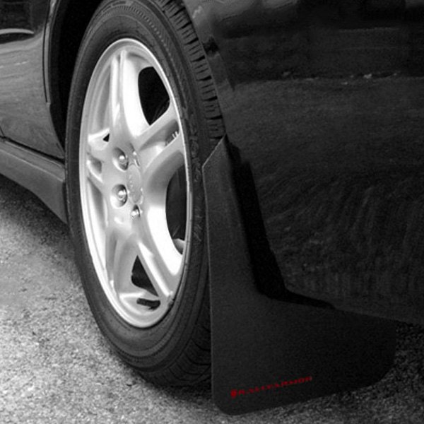 Rally Armor MF1-BAS-RD Basic Black Mud Flap with Red Logo for 02-07 Subaru WRX & STI-RS-2.5i