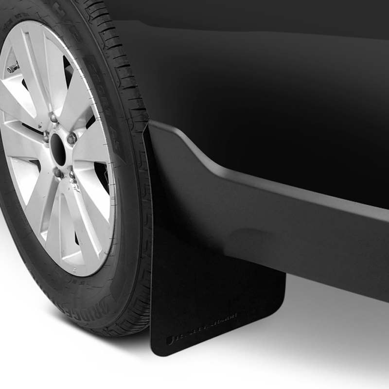 Longer Universal Fitment Basic Plus Black Mud Flap with Black Logo