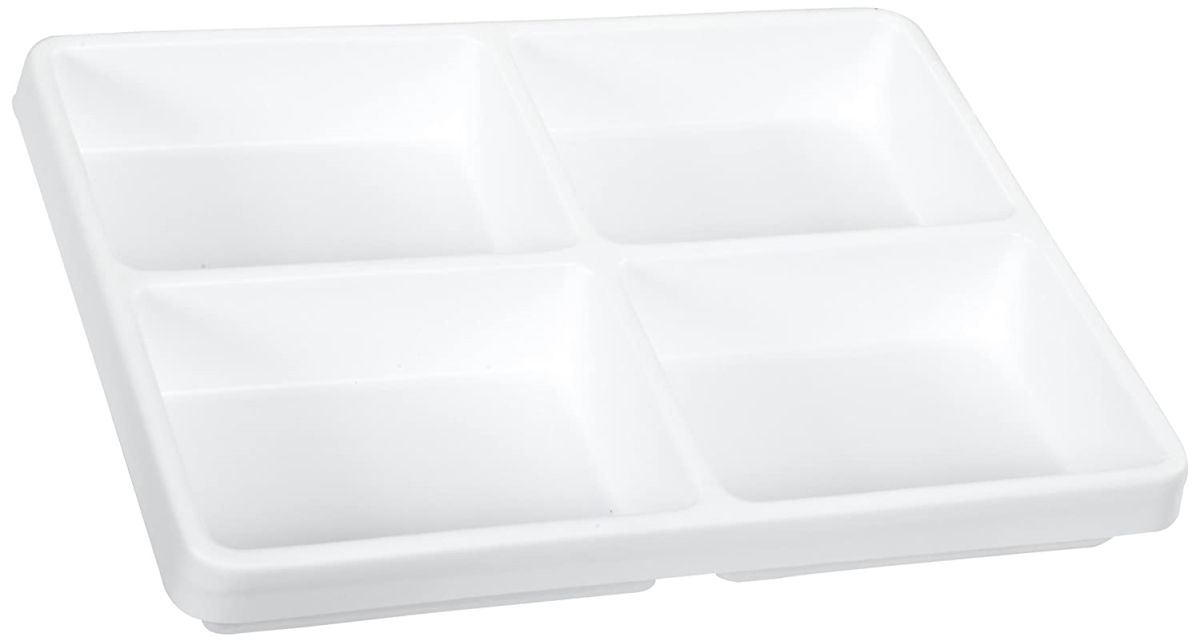 4 Compartment Drawer Organizer, White - Small