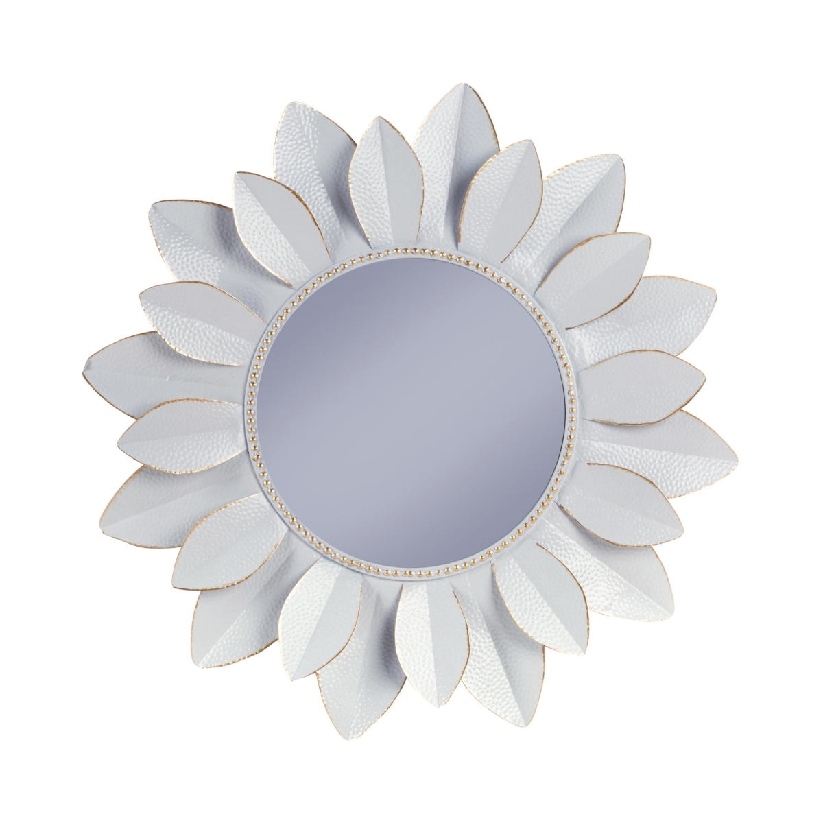 Picture of Tripar 20562 Metal Starburst Wall Accent Mirror, White