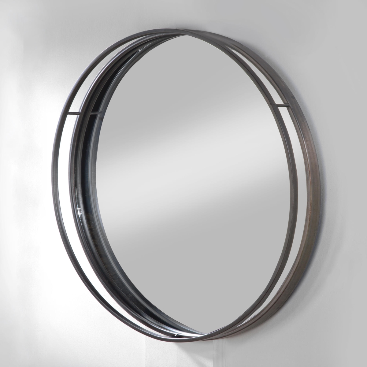 Picture of Tripar 20563 Metal Decorative Round Wall Mirror, Black