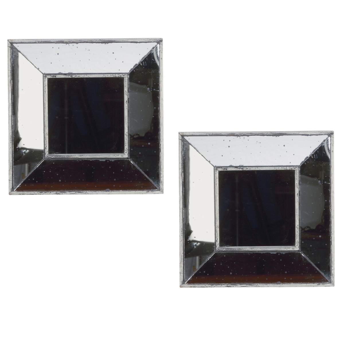 Picture of Tripar 19747 9 in. Square Antiqued Mirrors - Set of 2