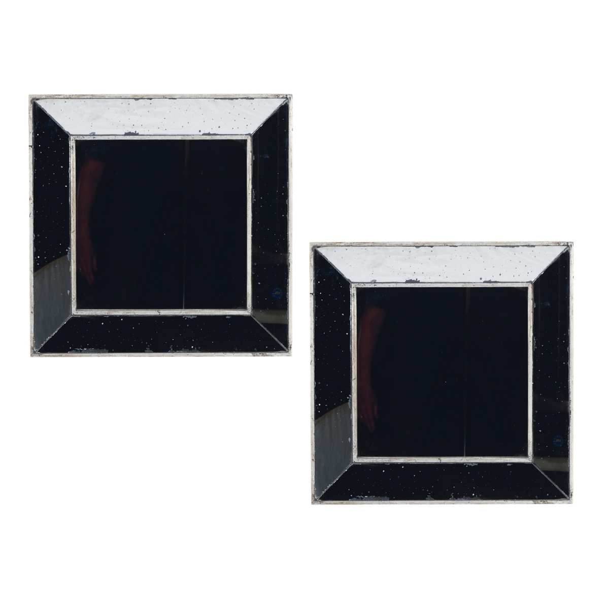 Picture of Tripar 19748 18 in. Square Antiqued Mirrors - Set of 2