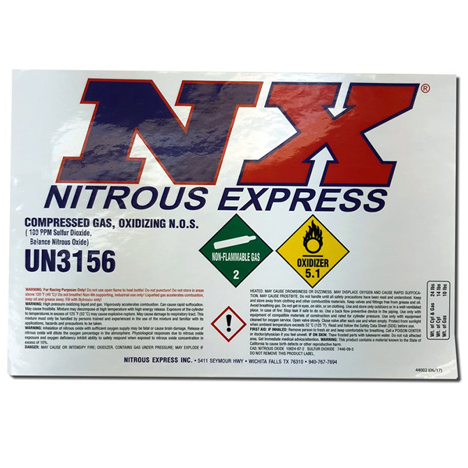Picture of Nitrous Express NXP-15994 Exterior Decal for 10 lbs Bottle