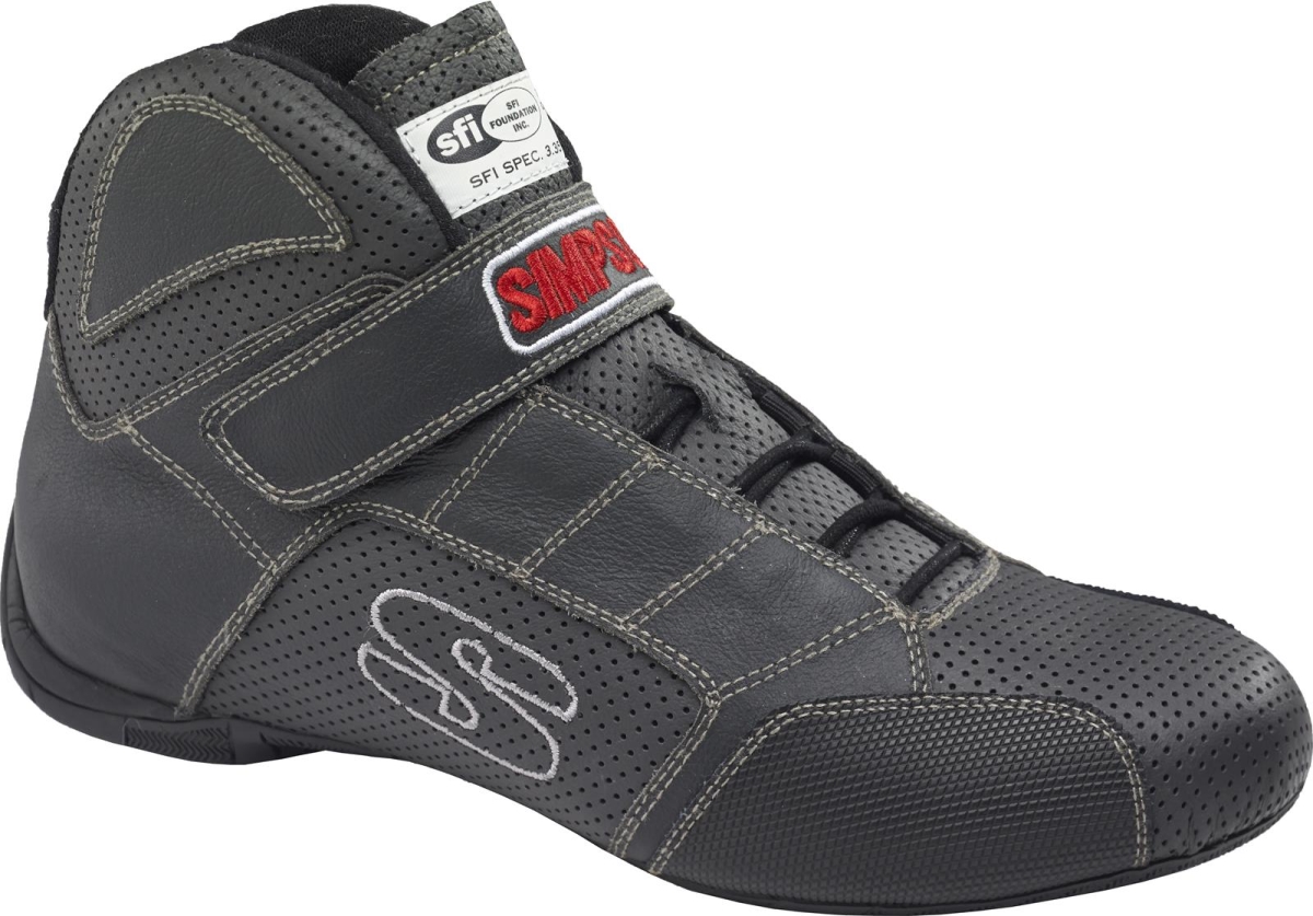 Picture of Simpson SIM-RL135K LTS Red Line Driving Shoes&#44; Grey & Black - Size 13.5