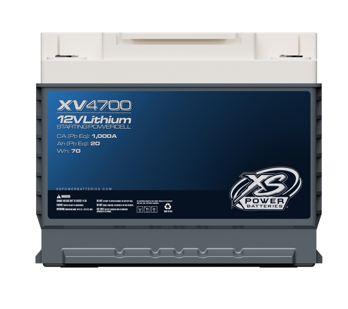 Picture of XS Power Batteries XSP-XV4700 1335 Max Amps 12V M6 Terminal Bolts Lithium Titanate XV Series Batteries