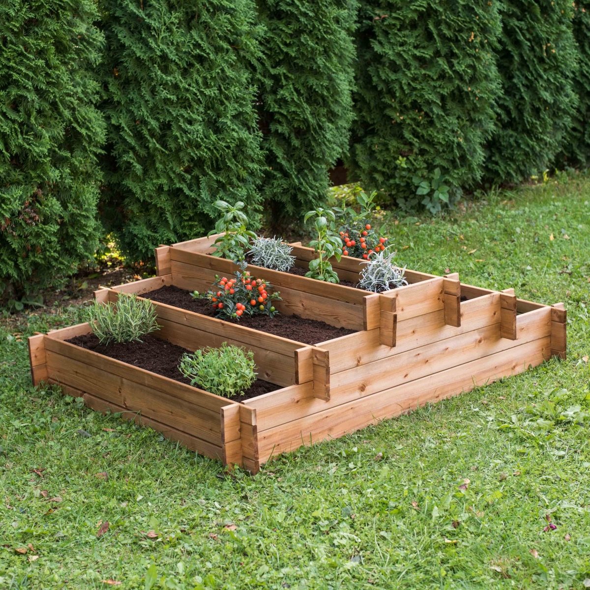4439 Tiered Five Section Raised Bed 55'L x 44.5'W x 14.6'H, 28 lbs