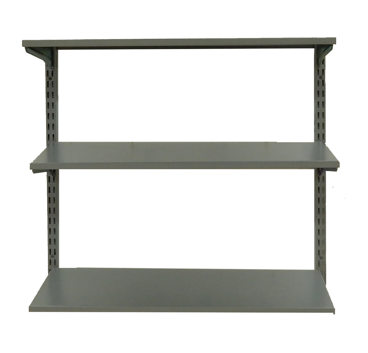 31.5 x 33 in. Wall Mount Shelving Unit with 3 Epoxy Coated Steel Shelves & Mounting Hardware