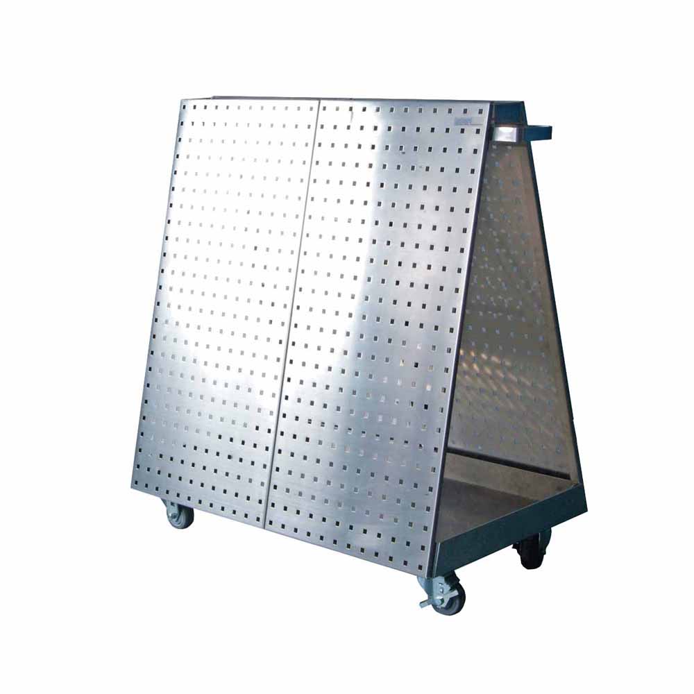 Mobile Tool Cart - Silver - 36.75 x 39.25 x 21.25 in. - Heavy-Duty