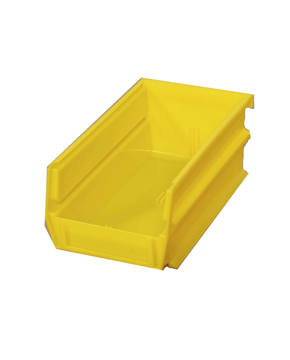 3-220Y-6 7.37 x 4.12 x 3 in. Stacking Hanging Interlocking Polypropylene Storage Bin, Yellow - 6 Count