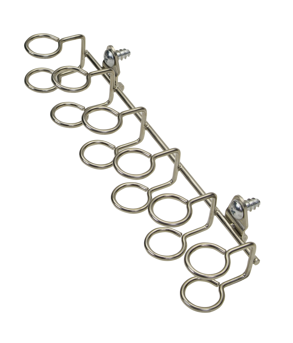 Picture of DuraHook 661 9 in. Width 0.75 in. I.D. Zinc Plated Steel Multi-Ring Tool Holder for DuraBoard with 0.125 & 0.25 in. Pegboard