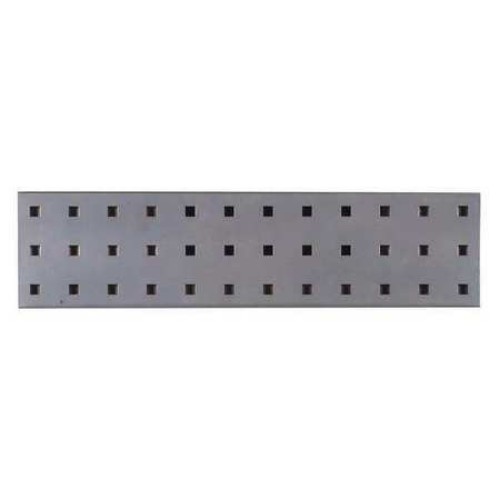 1 18 x 4.5 in. Epoxy 18 Gauge Steel Square Hole Pegboard Strip, Silver