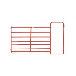 SAPA10 10 ft. Straight Alley Entry Panel with Arch Open-Sided, Red