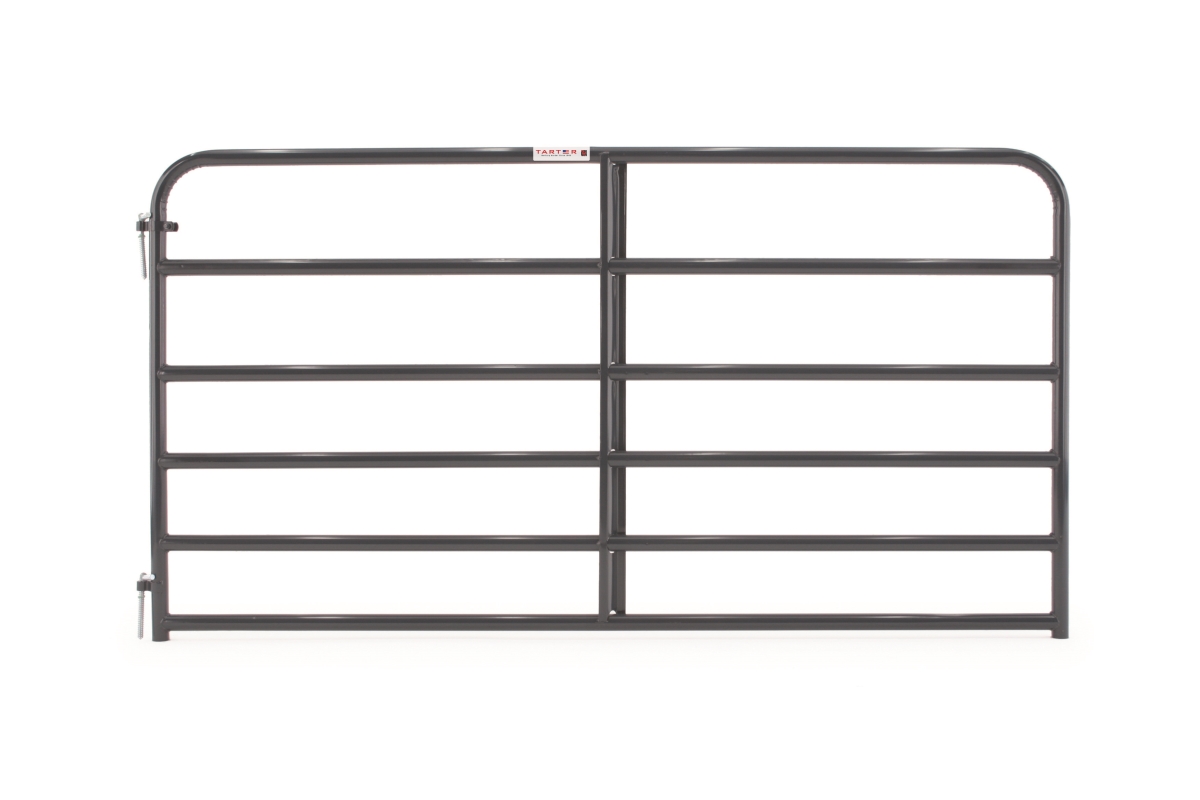6EB8 8 ft. 19 Gauge 6 Bar American Gate, Blue - 1.75 in.