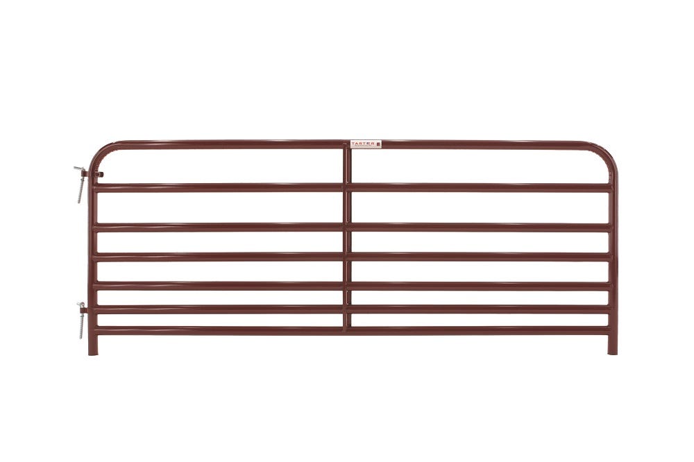 RRP8 8 ft. Steelmax Small Animal Hog & Sheep Gate, Red - 1.75 in.