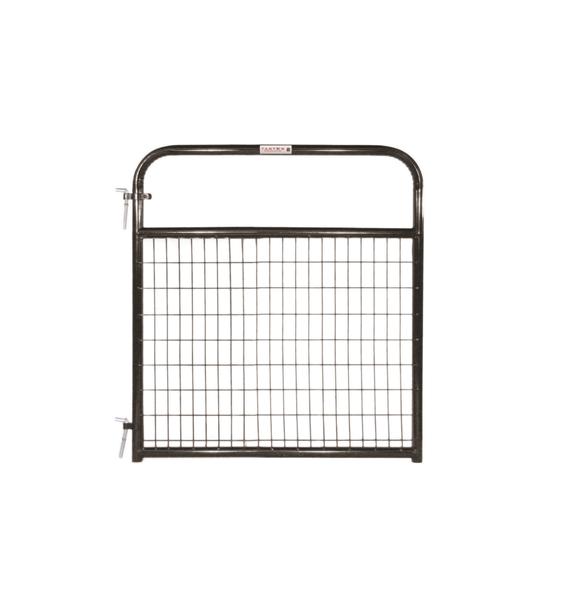 WFGBL4 4 ft. 2 x 4 in. 8 Gauge Watchman Wire Mesh Gate, Black - 1.75 in.