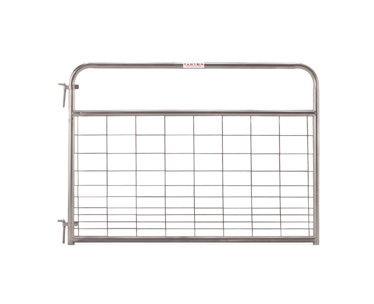 WG6 6 ft. 19 Gauge Watchman Galvanized Wire Mesh Gate - 1.75 in.