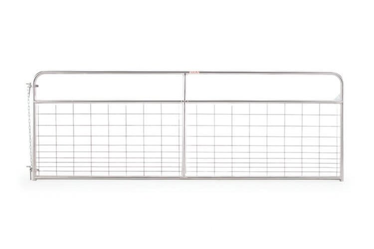 WG10 10 ft. 19 Gauge Watchman Galvanized Wire Mesh Gate - 1.75 in.