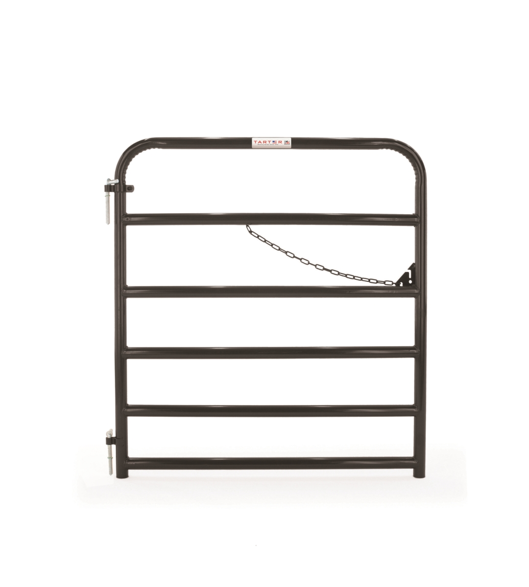 6EBL4 4 ft. 19 Gauge 6 Bar American Gate, Black - 1.75 in.