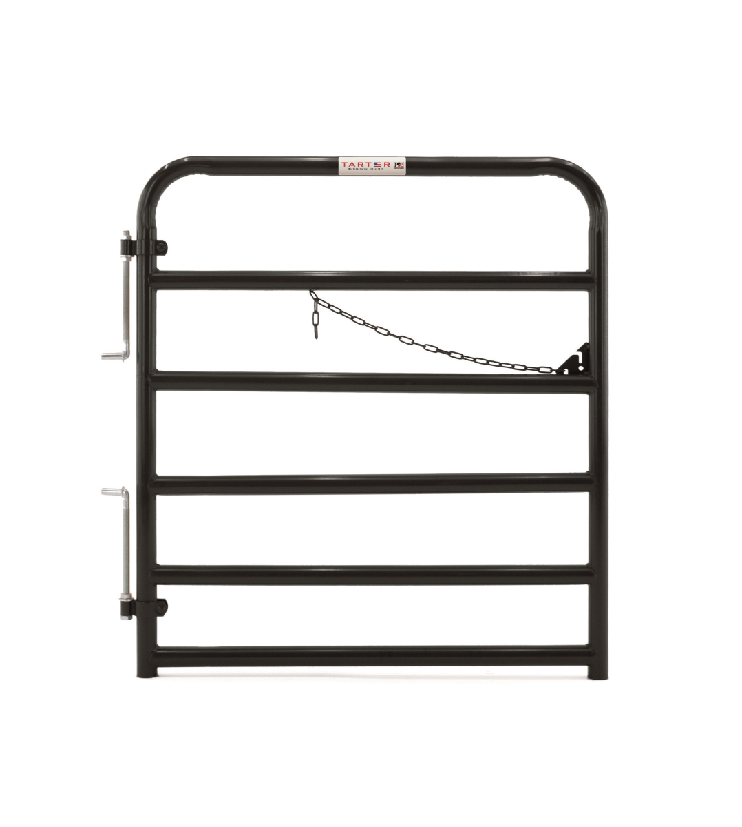 2BLG4 4 ft. 16 Gauge 6 Bar Bullmax Round Corner Gate, Black - 2 in.