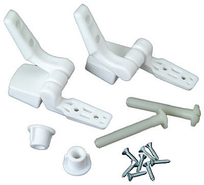 Master Plumber Plastic Toilet Seat Hinge, White