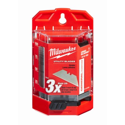 Picture of Milwaukee Elec Tool 215880 Utility Blades with Dispenser - Pack of 100