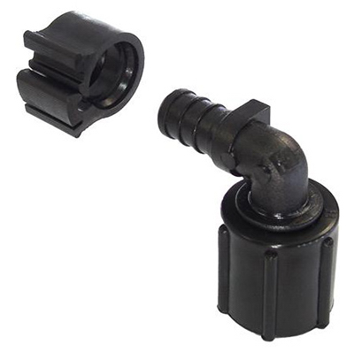 0.5 x 0.5 in. FPT Swivel Elbow, Black