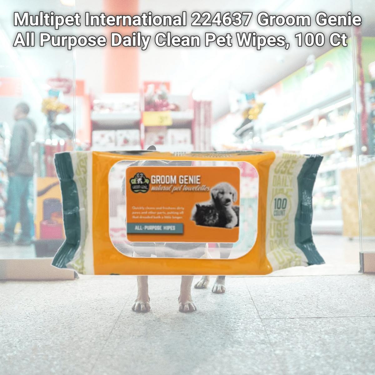 Picture of Multipet International 224637 Groom Genie All Purpose Daily Clean Pet Wipes, 100 Ct