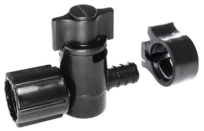 0.5 x 0.5 in. FPT Pexlock Crimp Valve, Black