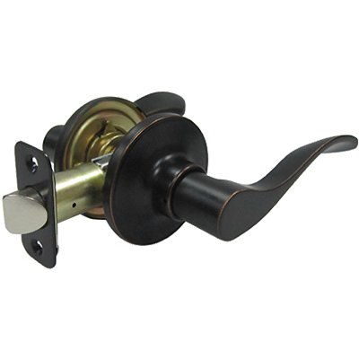Tru-Guard Reversible Bergamo Wave Lever Passage Lockset - Aged Bronze