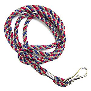 18 x 5 in. Lanyard with Metal Clip, Solid Black Rope