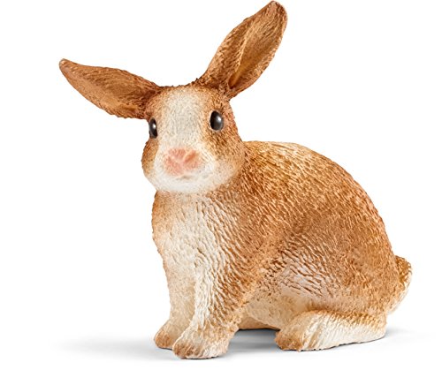 Picture of Schleich North America 224609 Sitting Rabbit Toy Figure, Brown & White