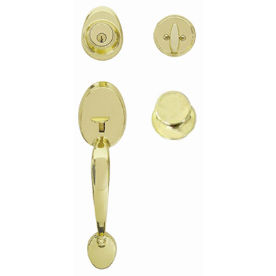 Tru-Guard Wilmington Handle Set - Polished Brass