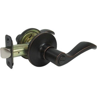 Tru-Guard Reversible Naples Privacy Lever Lockset, Aged Bronze