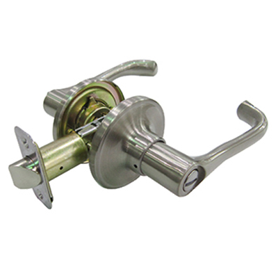 Tru-Guard Milano Privacy Lever Lockset, Satin Nickel