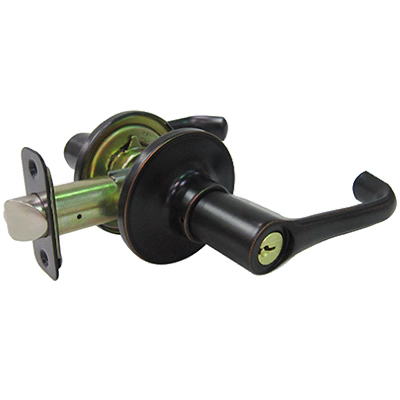Tru-Guard Reversible Milano Entry Lever Lockset - Aged Bronze