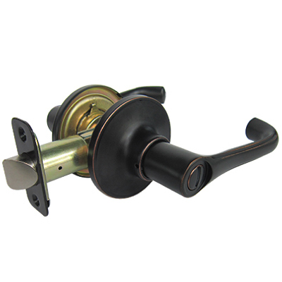 Tru-Guard Reversible Milano Privacy Lever Lockset - Aged Bronze
