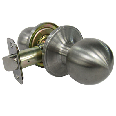 Tru-Guard Passage Lockset, Ball Knob Style - Stainless Steel