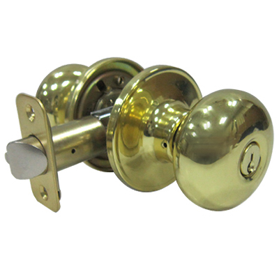 Tru-Guard Mushroom Entry Knob Sets - Polished Brass