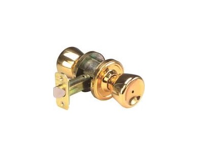 Tru-Guard Mushroom Privacy Locksets, Polished Brass