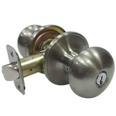 Tru-Guard Mushroom Entry Knob Sets, Satin Nickel