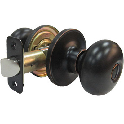 Tru-Guard Mushroom Privacy Lockset, Aged Bronze