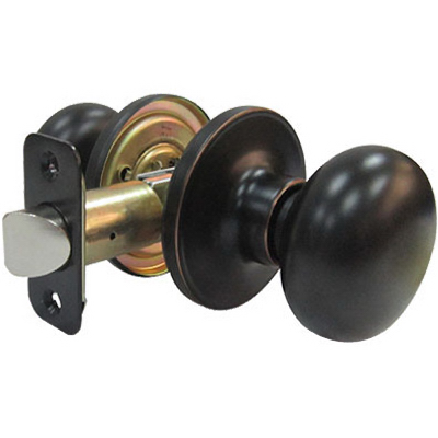 Tru-Guard Mushroom Passage Lockset, Aged Bronze