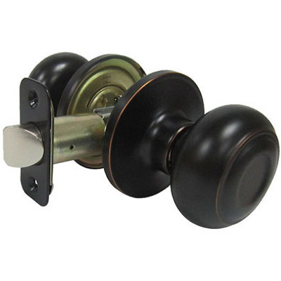 Tru-Guard Verona Fancy Mushroom Passage Knob Set, Aged Bronze