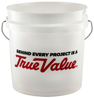 2 gal True Value Plastic Pail, White
