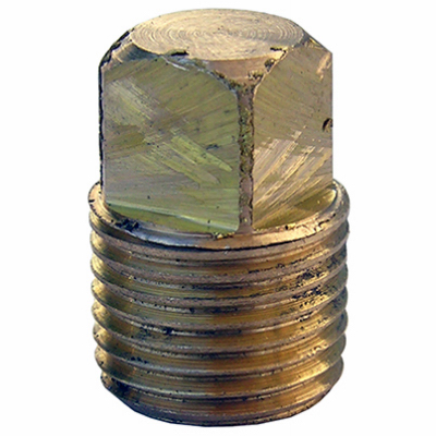 0.12 in. Male Pipe Thread Brass Square Head Plug