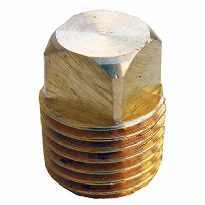 0.25 in. Male Pipe Thread Brass Square Head Plug