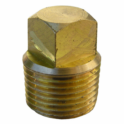 0.37 in. Male Pipe Thread Brass Square Head Plug